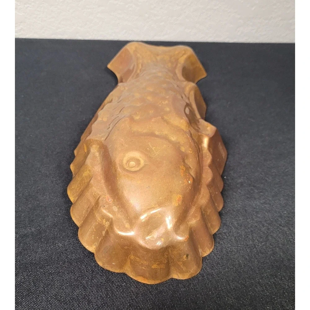 Vintage 1970s Bluebird Canadian-made Copper Fish Mold or Wall Hanging Decor